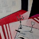 Reinhard Ader_Mittags, 11 Uhr 15, 2021, Acryl auf Leinwand, 80x120